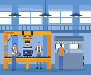 Araba ve fabrika işçisi