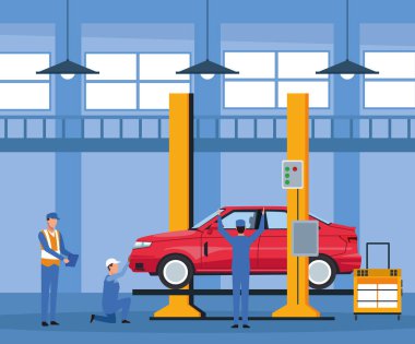 Araba ve fabrika işçisi