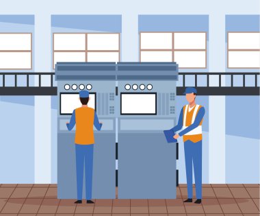 Fabrika işçileri çizgi film