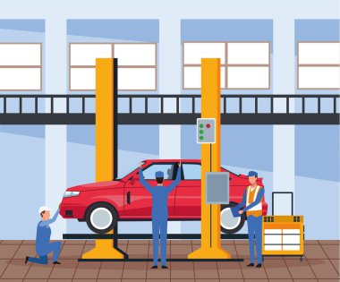 Araba ve fabrika işçisi