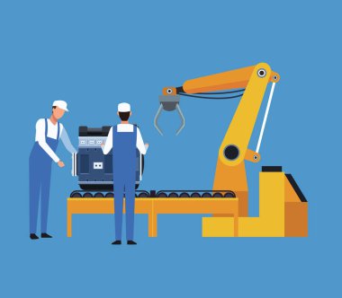 Araba ve fabrika işçisi