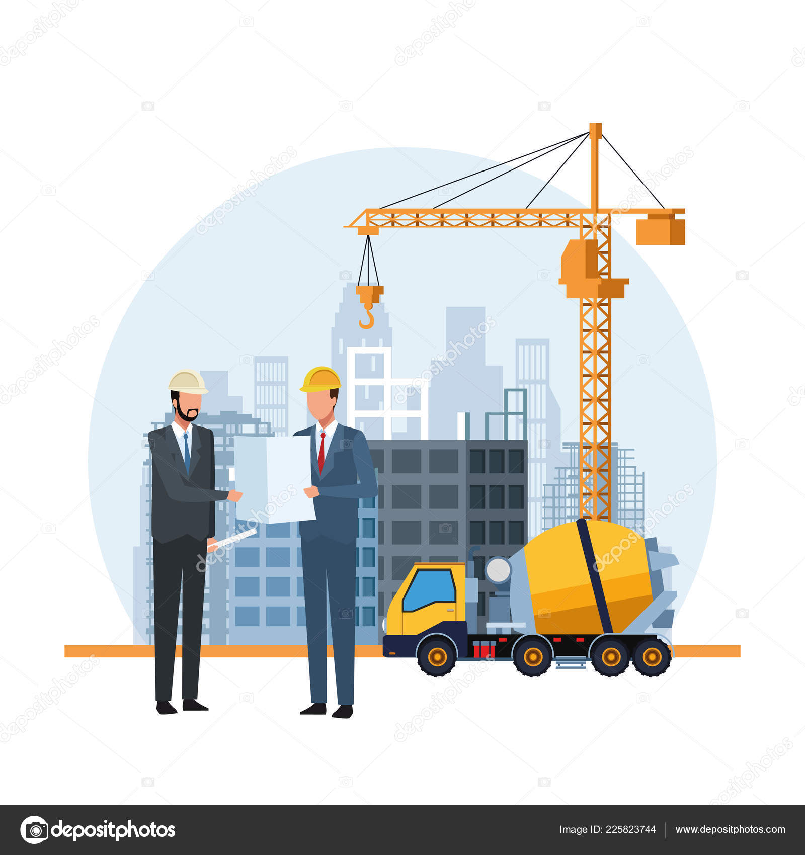 Construction engineer cartoon Stock Vector by ©jemastock 225823744, image size:1600x1700