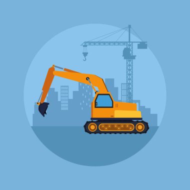 İnşaat araç karikatür