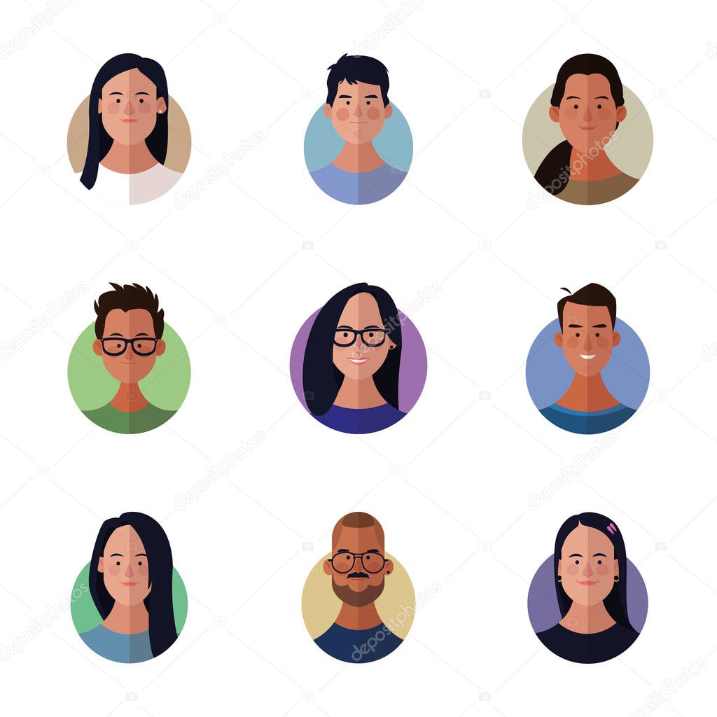 people faces cartoon