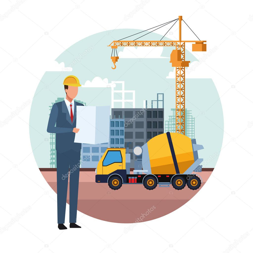 construction engineer cartoon