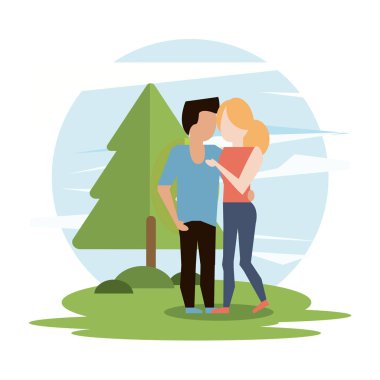 adam ve kadın çift sarılma