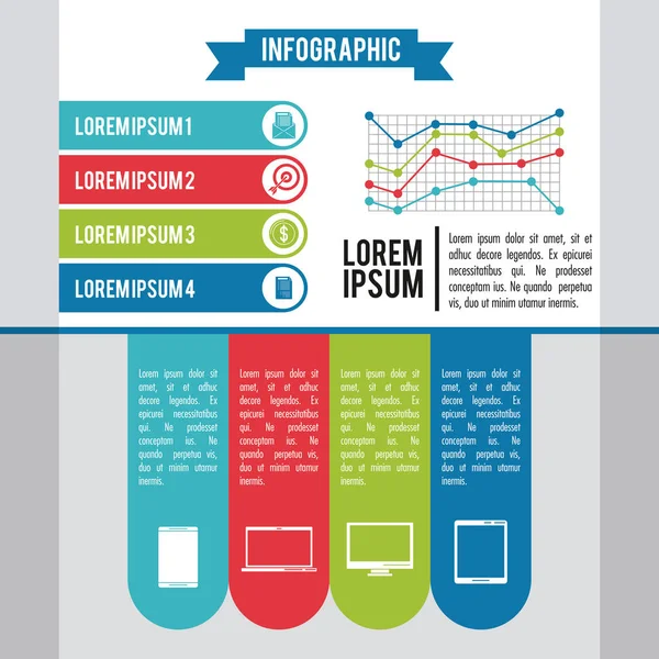 Infographic various diagrams — Stock Vector