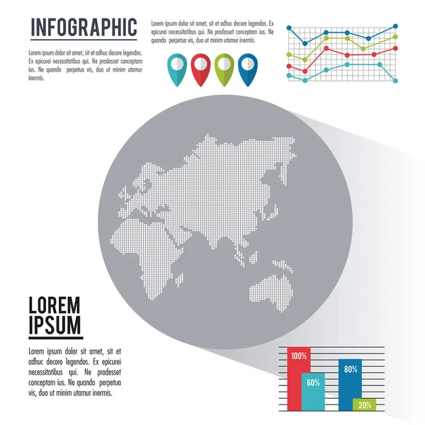 インフォ グラフィック古代大陸 — ストックベクタ