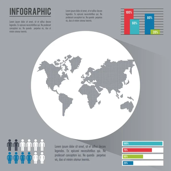 Infografik ganze Welt — Stockvektor