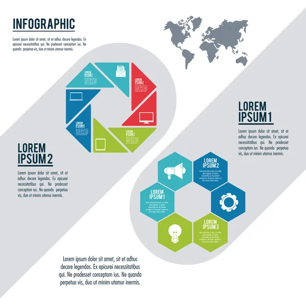 Infografische Stile und Organisation — Stockvektor