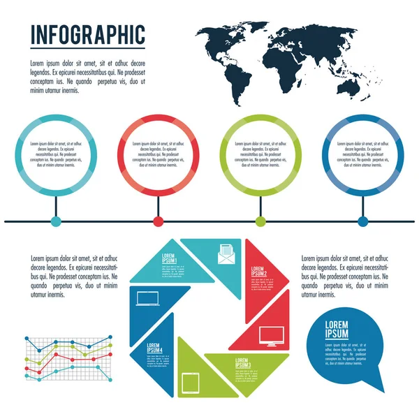 Infografische Stile und Organisation — Stockvektor