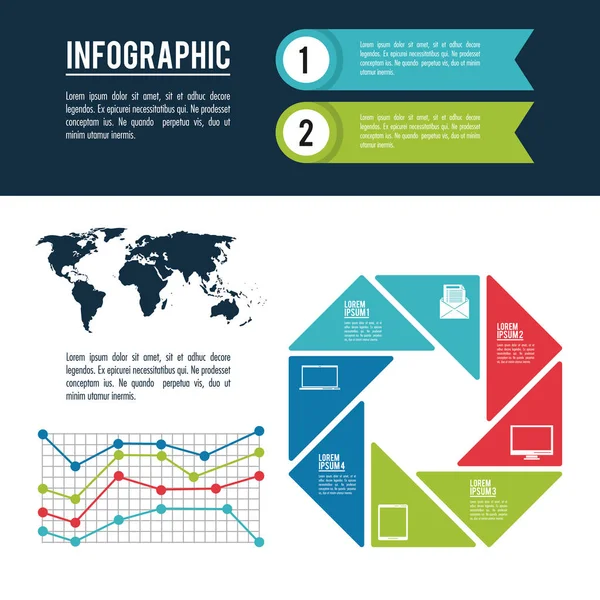 Infographic styles and organization — Stock Vector