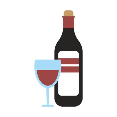 Şişe ve bardak bardak şarap