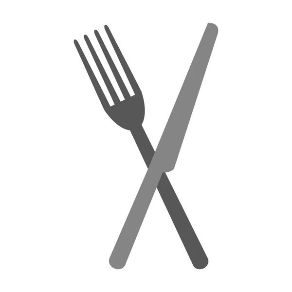 Fork and knife cutlery — Stock Vector