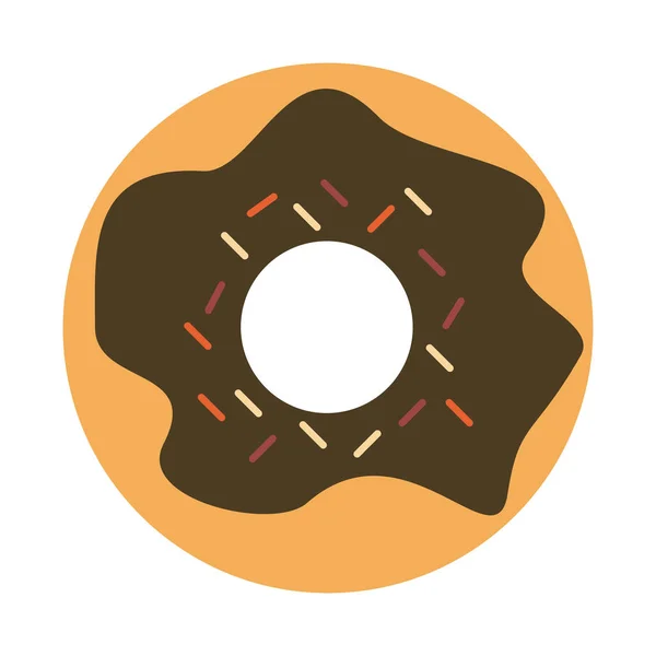 Donut dessert mat — Stock vektor