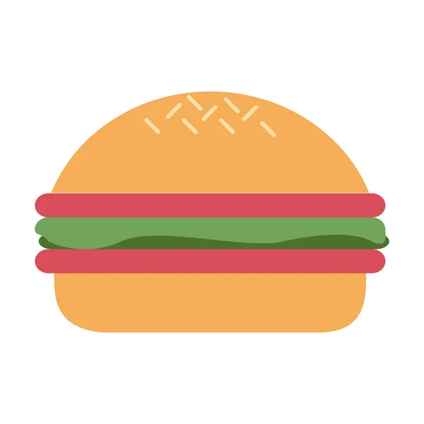Hamburger makanan cepat saji - Stok Vektor