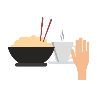 Pilav kasesi ve sıcak içecek Kupası