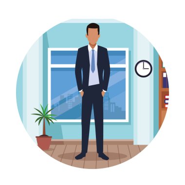 Yönetici adam çizgi film