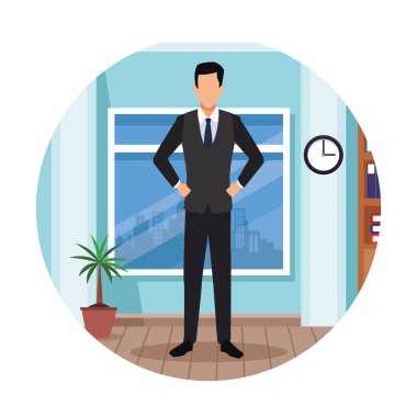 Yönetici adam çizgi film