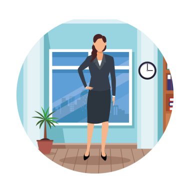 Yönetici kadın karikatür