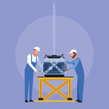 Araba ve fabrika işçisi