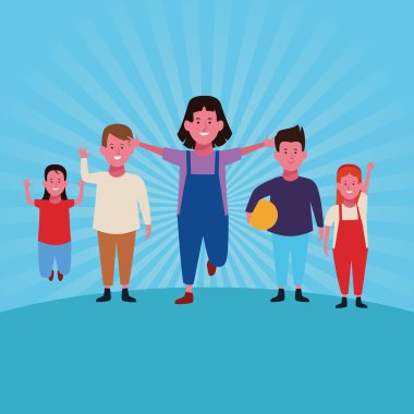 Çocuklar eğleniyor.