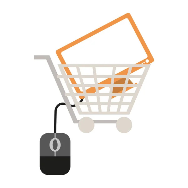 Cumpărături online și plată — Vector de stoc