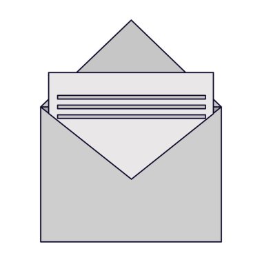 Zarf ile mektup açık