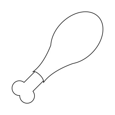 Kavrulmuş tavuk uyluk siyah ve beyaz