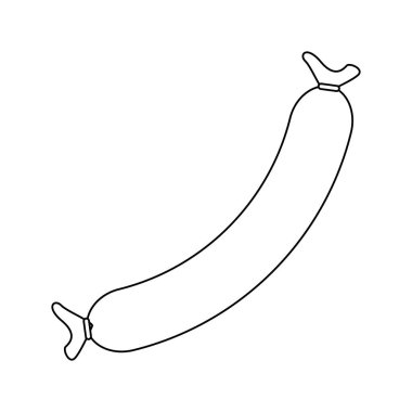 Sosis barbekü et siyah ve beyaz