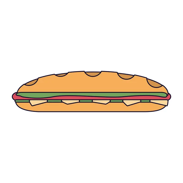 Sandwich aux aliments frais — Image vectorielle