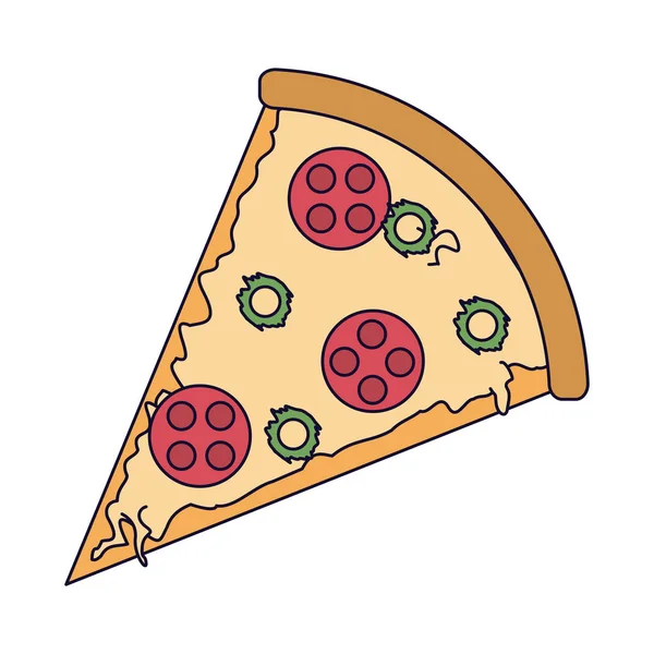 Leckeres Pizzastück — Stockvektor