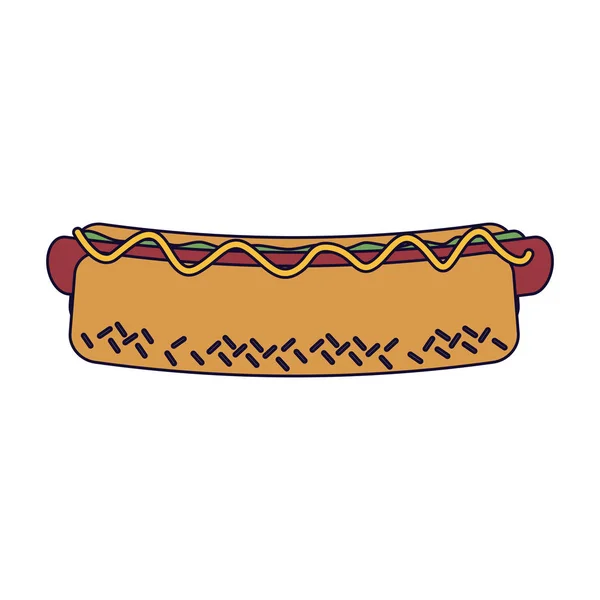 Hot dog rychlé občerstvení — Stockový vektor