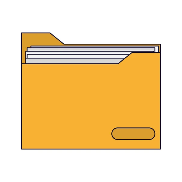 Symbol dokumentu folderu na białym tle — Wektor stockowy