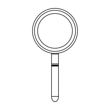 Büyüteç simgesi siyah ve beyaz