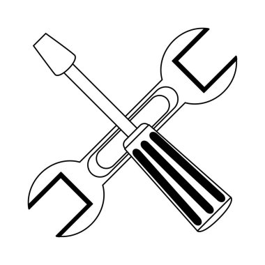 İnşaat çarpı işareti sembol siyah ve beyaz