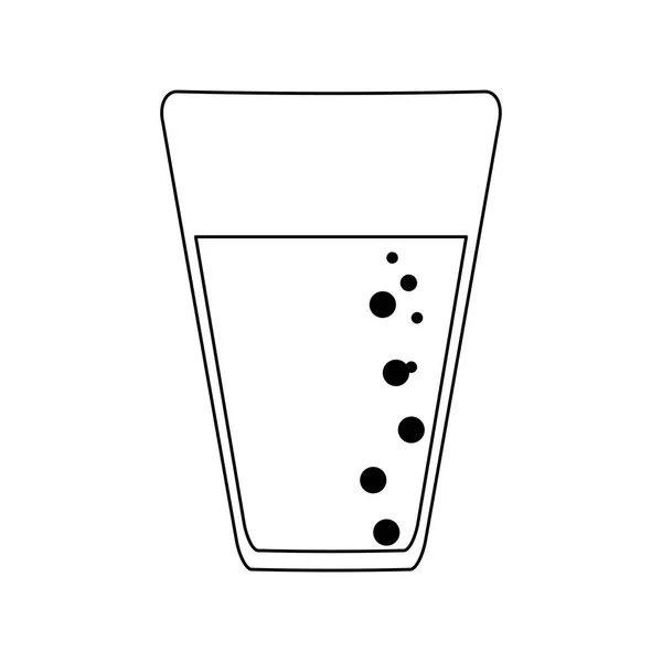 Xícara de refrigerante isolado preto e branco — Vetor de Stock