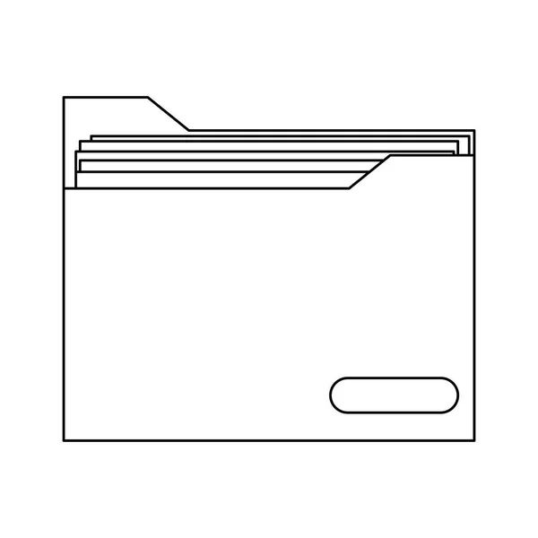 폴더 문서 기호 절연 흑인과 백인 — 스톡 벡터