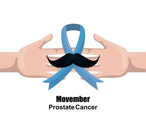 Movember cáncer de próstata — Vector de stock