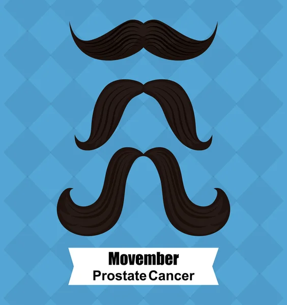Rakovina prostaty Movember — Stockový vektor