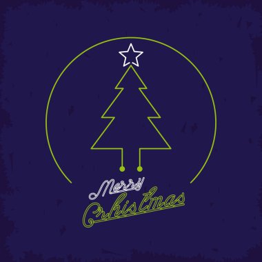 neşeli Noel kartı neon ışık