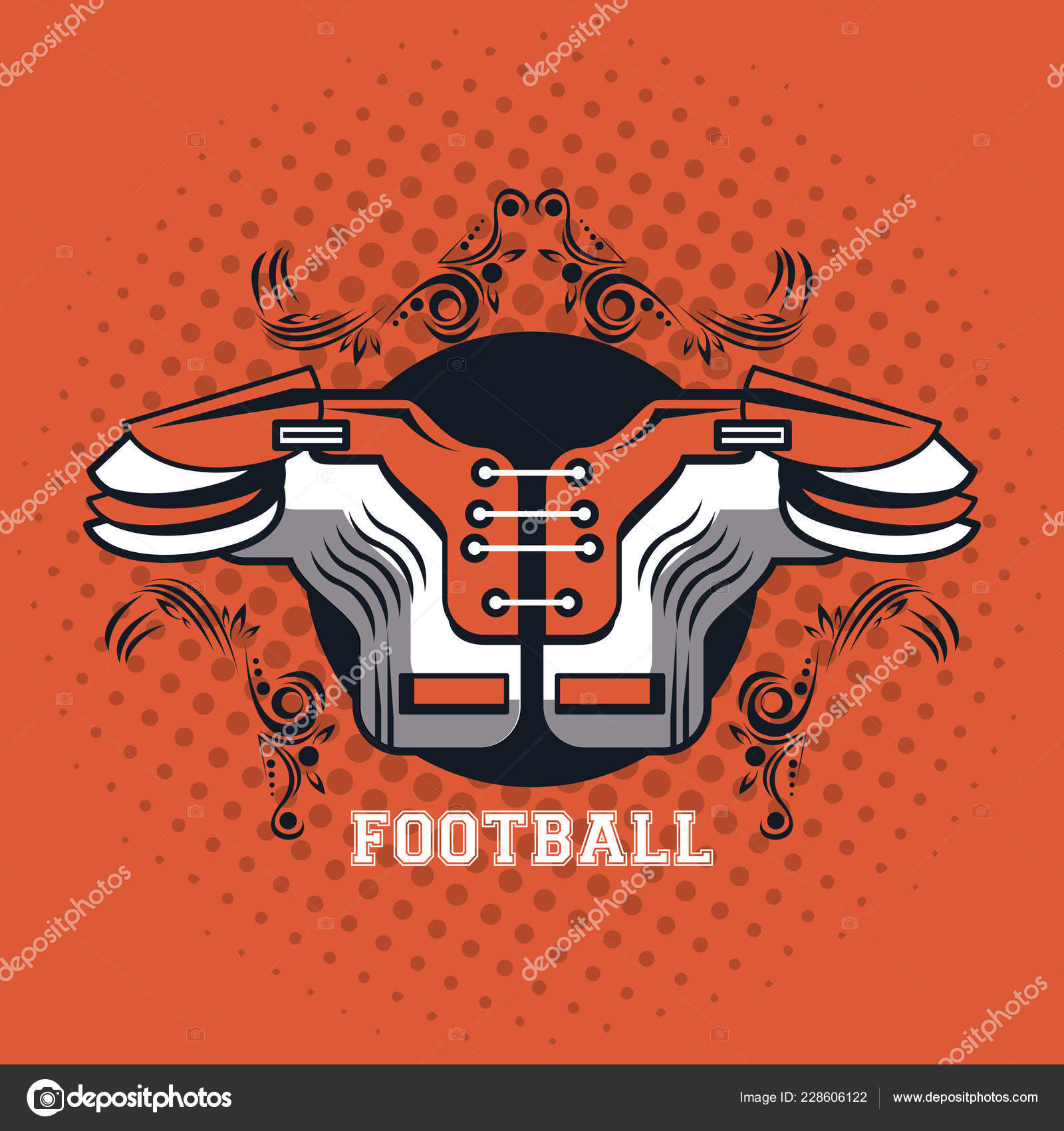 Football chest protector Stock Vector Image by ©jemastock 228606122