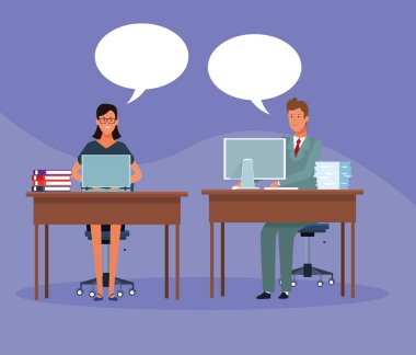 iş arkadaşları erkek ve kadın ofiste