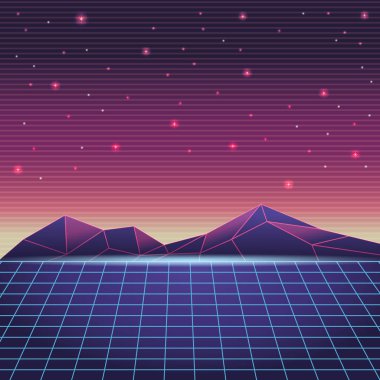 Dijital dağ manzarası