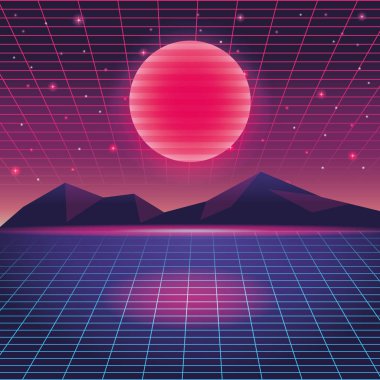 Dijital dağ manzarası