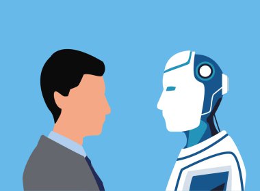 insansı robot ve işadamı