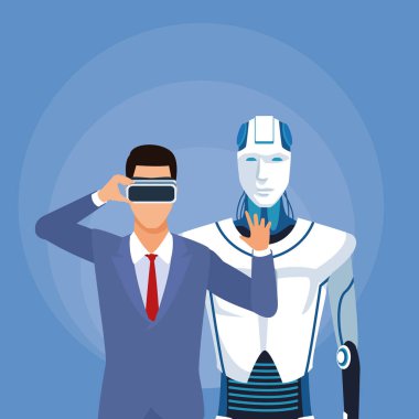 insansı robot ve işadamı
