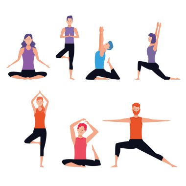 yoga pozlar yapan biri dizi