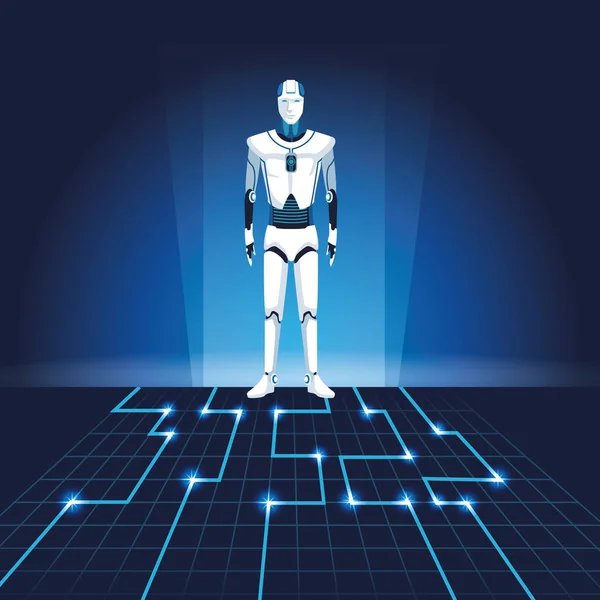 Avatar humanoid robot — Stock Vector