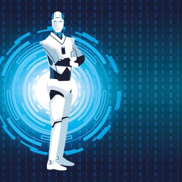 Humanoider Roboter-Avatar — Stockvektor